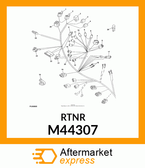 RETAINER, HARNESS M44307