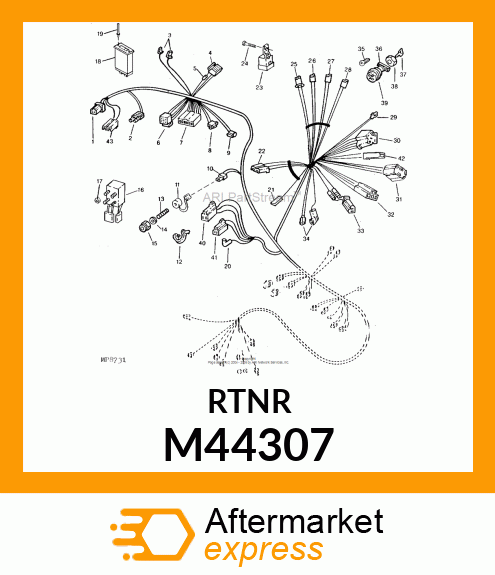 RETAINER, HARNESS M44307