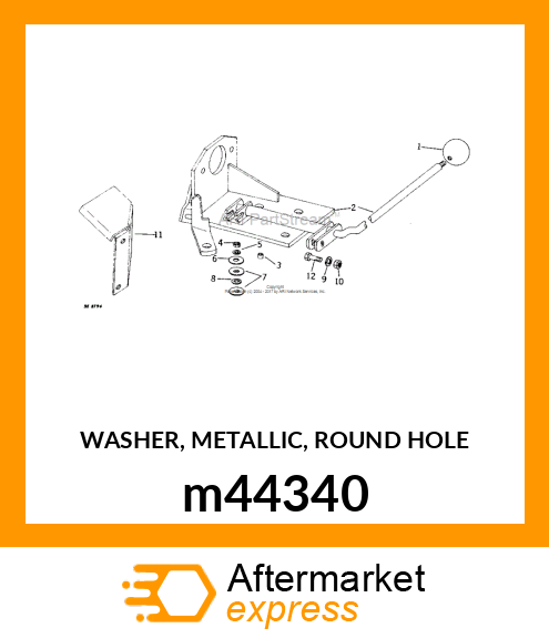 WASHER, METALLIC, ROUND HOLE m44340