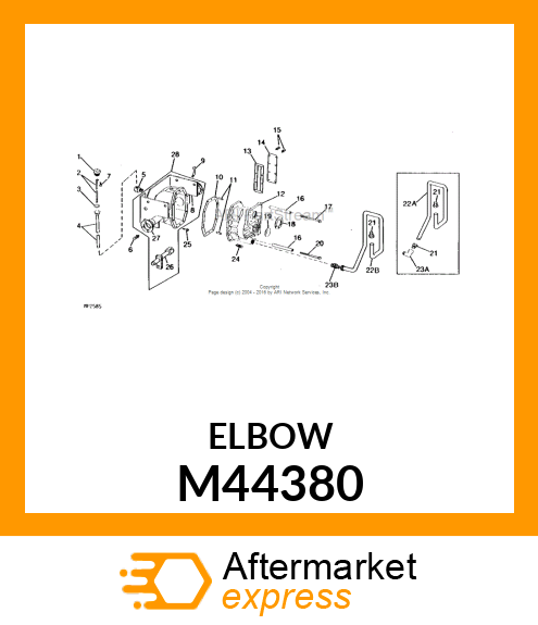 Elbow Fitting - 5/8 HYDRAULIC FITTING (Part is Obsolete) M44380