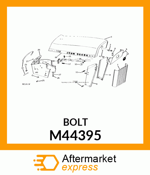 HOOD MOUNTING BOLT M44395