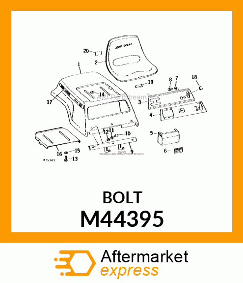 HOOD MOUNTING BOLT M44395