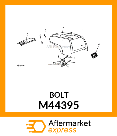 HOOD MOUNTING BOLT M44395