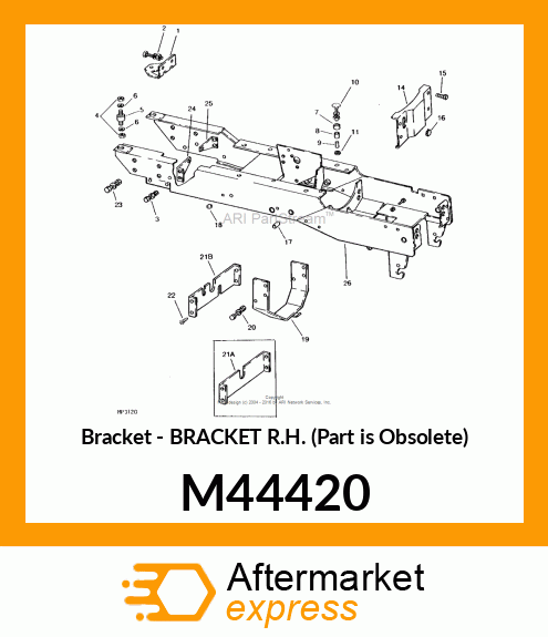 Bracket - BRACKET R.H. (Part is Obsolete) M44420