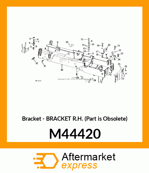 Bracket - BRACKET R.H. (Part is Obsolete) M44420