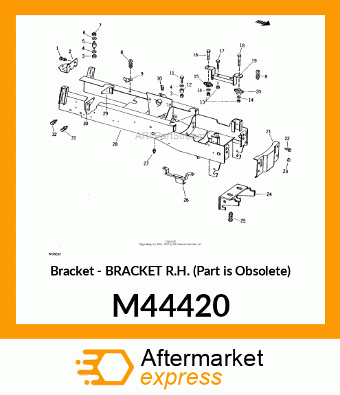 Bracket - BRACKET R.H. (Part is Obsolete) M44420