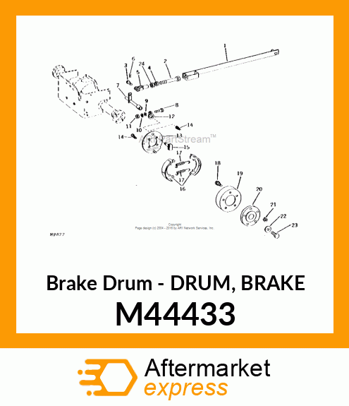 Brake Drum - DRUM, BRAKE M44433