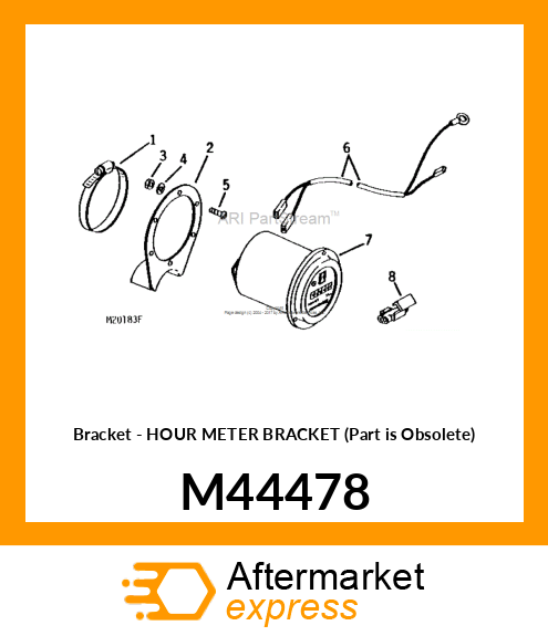 Bracket - HOUR METER BRACKET (Part is Obsolete) M44478