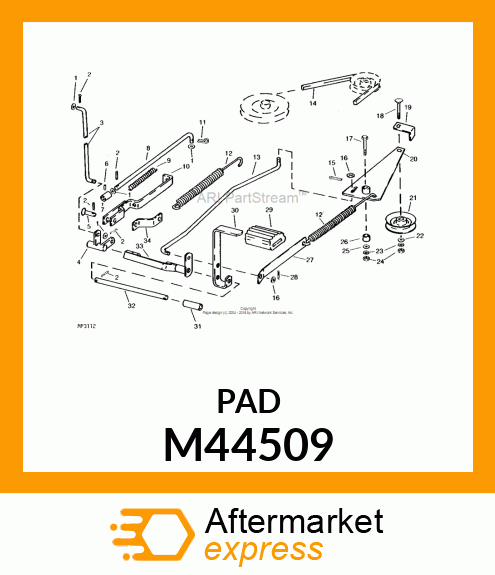 PAD, PEDAL M44509