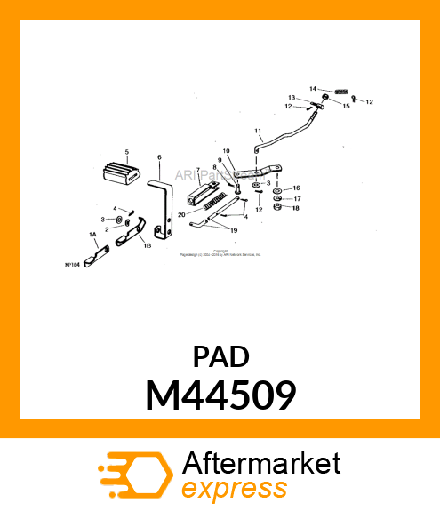 PAD, PEDAL M44509