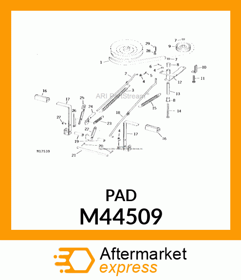 PAD, PEDAL M44509