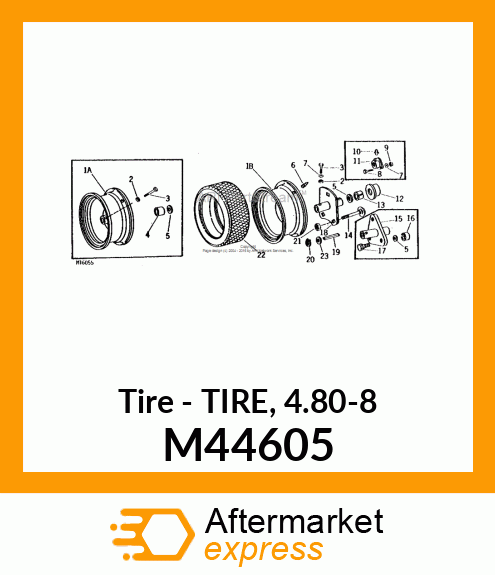 Tire - TIRE, 4.80-8 M44605