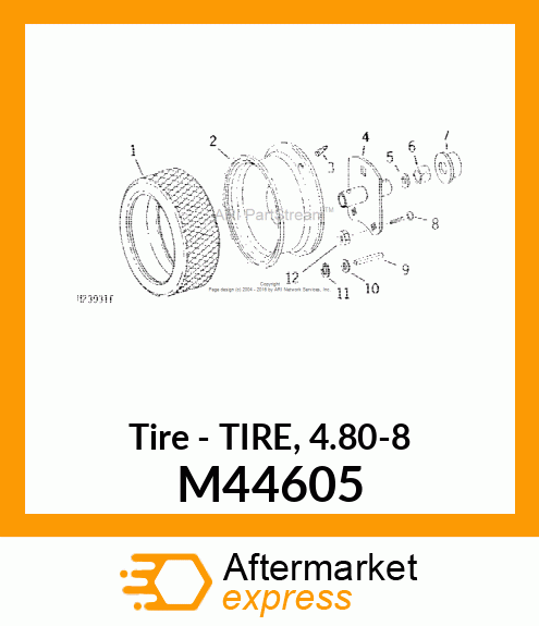 Tire - TIRE, 4.80-8 M44605