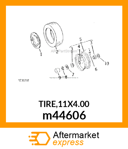 TIRE,11X4.00 m44606