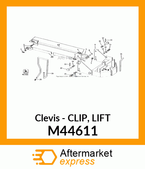 Clevis - CLIP, LIFT M44611