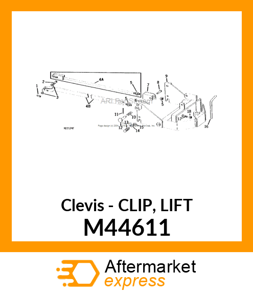 Clevis - CLIP, LIFT M44611