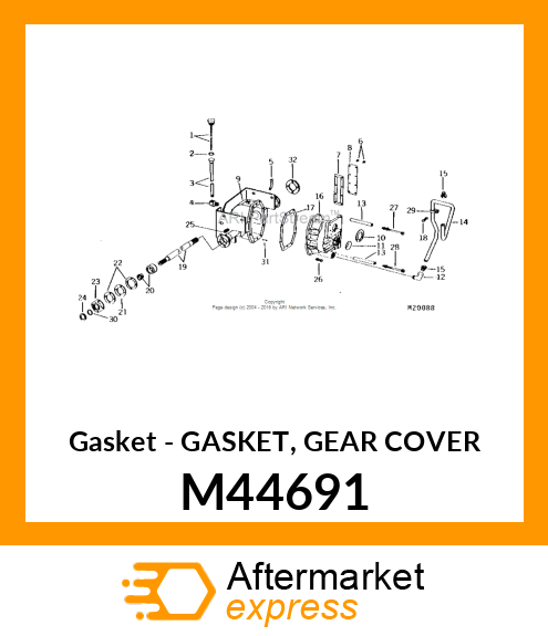 Gasket - GASKET, GEAR COVER M44691