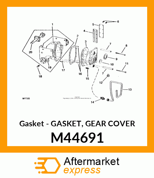 Gasket - GASKET, GEAR COVER M44691