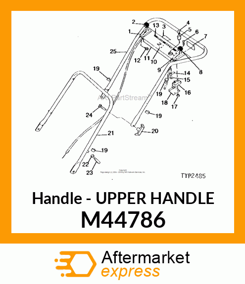 Handle - UPPER HANDLE M44786