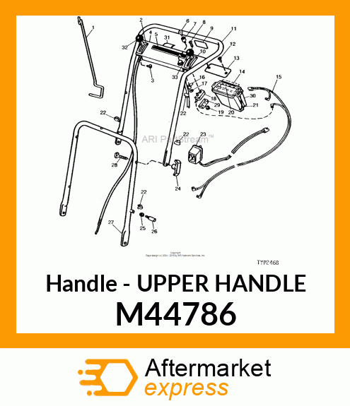 Handle - UPPER HANDLE M44786