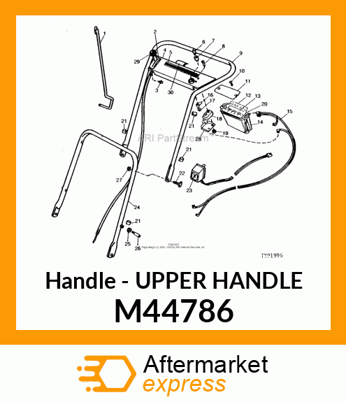 Handle - UPPER HANDLE M44786