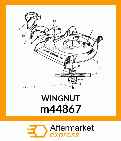 NUT, FORGED WING m44867