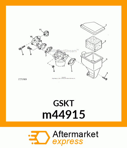 GASKET, CARBURETOR m44915