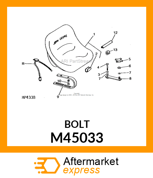 BOLT, SHOULDER 3/8 M45033