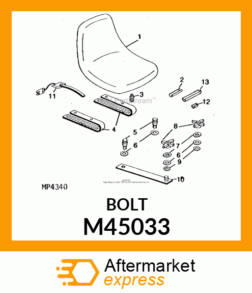 BOLT, SHOULDER 3/8 M45033