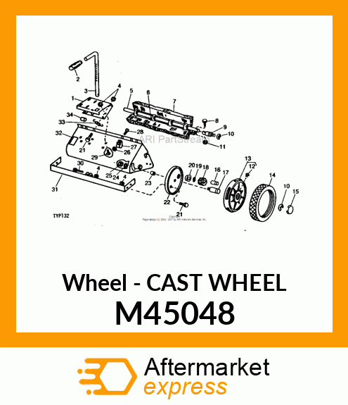 Wheel - CAST WHEEL M45048