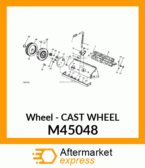 Wheel - CAST WHEEL M45048