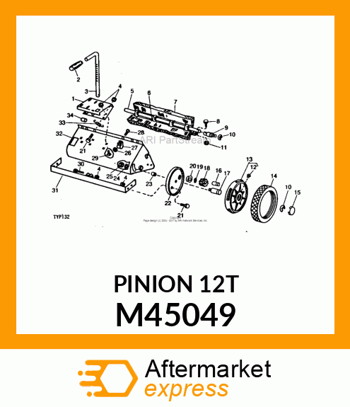 Pinion - PINION GEAR M45049