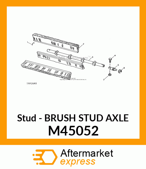 Stud - BRUSH STUD AXLE M45052