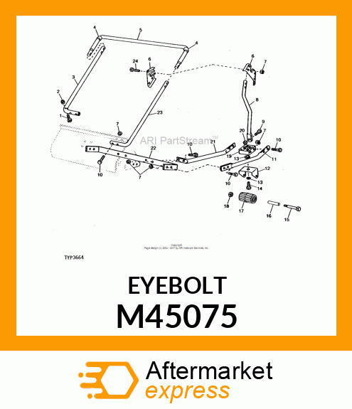 Eyebolt - 1/4 INCH EYEBOLT (Part is Obsolete) M45075