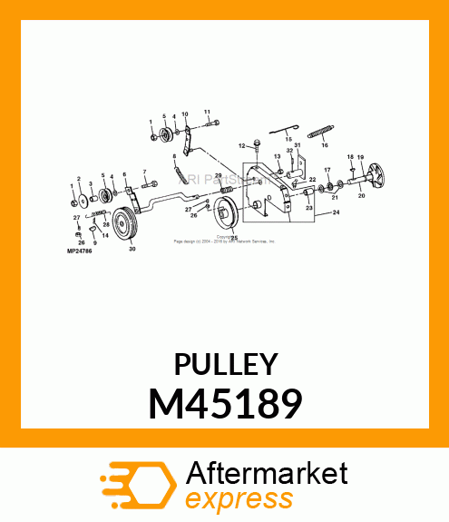Pulley - SHEAVE, TRACTION M45189