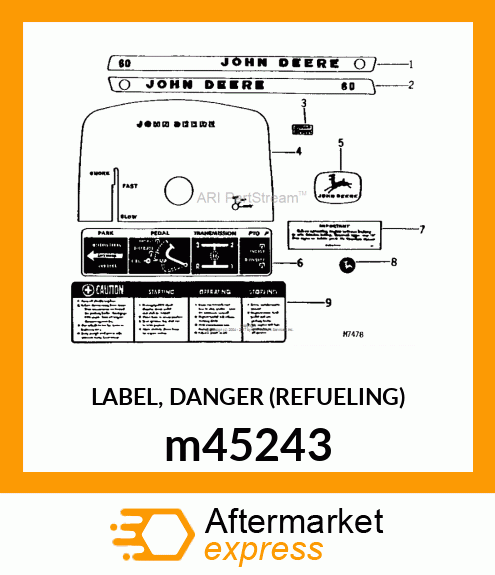 LABEL, DANGER (REFUELING) m45243