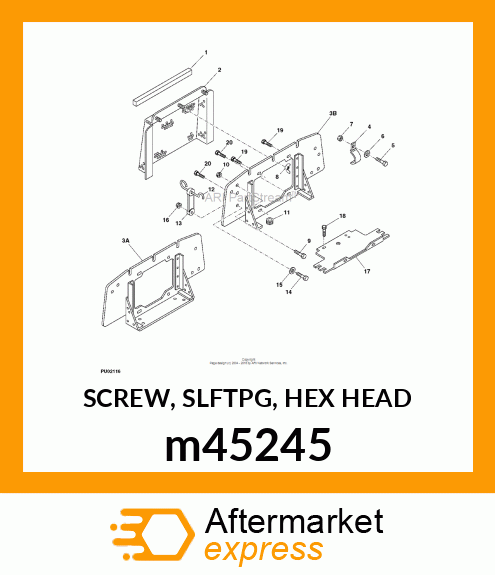 SCREW, SLFTPG, HEX HEAD m45245