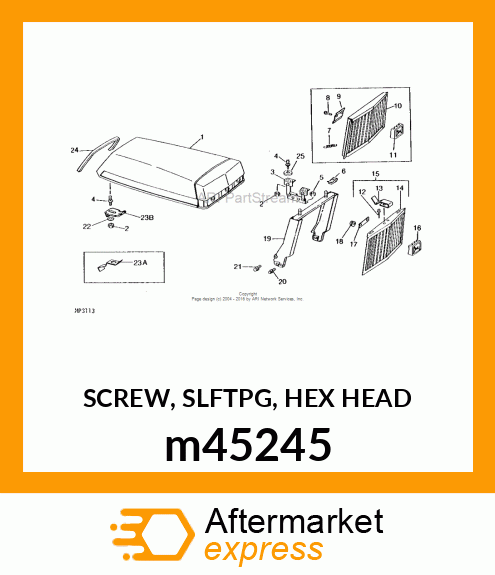 SCREW, SLFTPG, HEX HEAD m45245