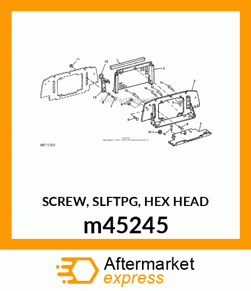 SCREW, SLFTPG, HEX HEAD m45245