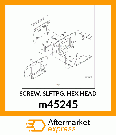 SCREW, SLFTPG, HEX HEAD m45245