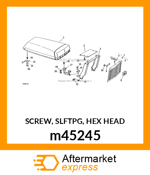 SCREW, SLFTPG, HEX HEAD m45245