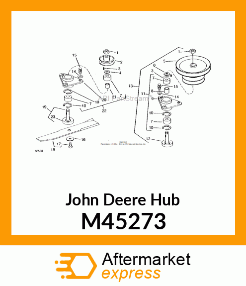 HUB, SPINDLE BEARING M45273