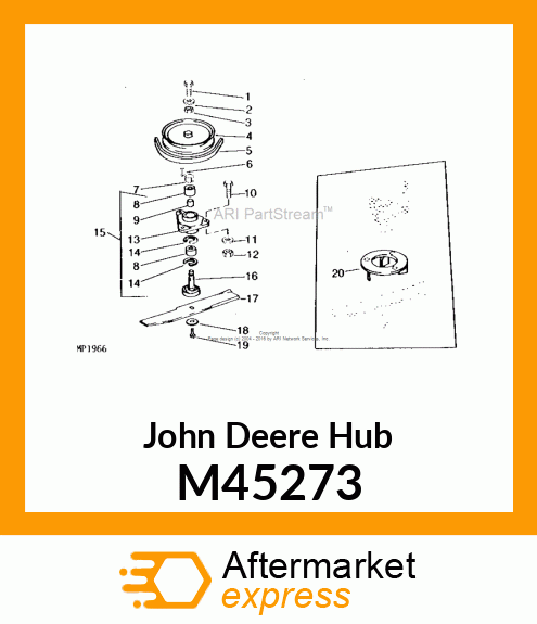 HUB, SPINDLE BEARING M45273