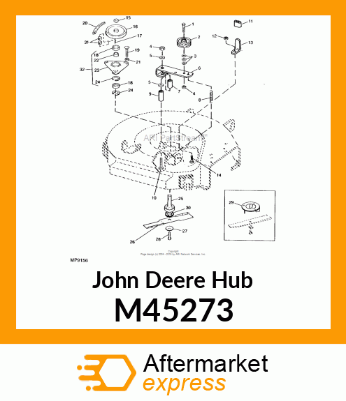 HUB, SPINDLE BEARING M45273