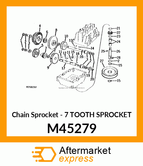 Chain Sprocket - 7 TOOTH SPROCKET M45279