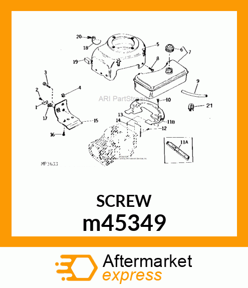 SCREW, MACHINE, SLOTTED PAN HEAD m45349