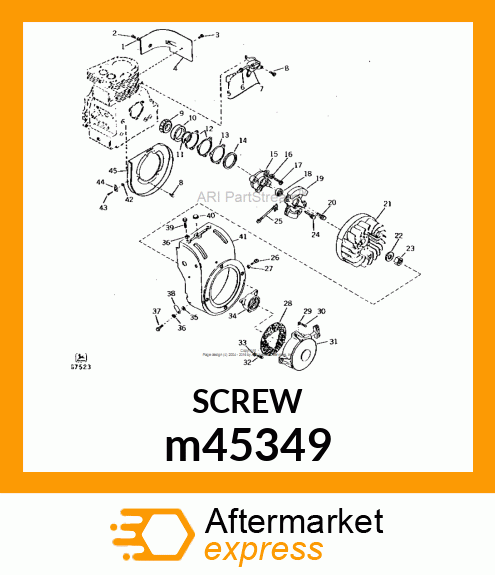 SCREW, MACHINE, SLOTTED PAN HEAD m45349