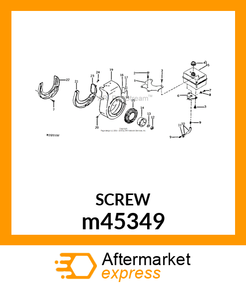 SCREW, MACHINE, SLOTTED PAN HEAD m45349