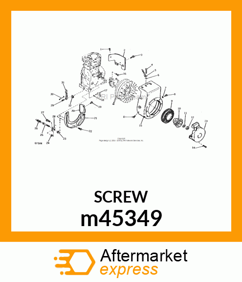 SCREW, MACHINE, SLOTTED PAN HEAD m45349