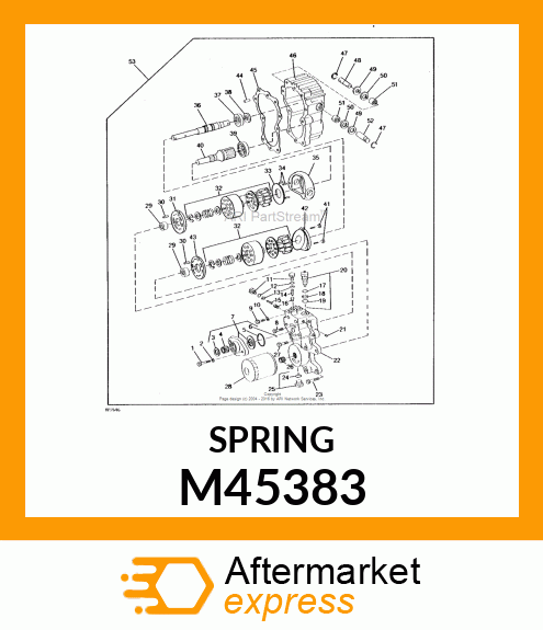 Compression Spring - IMPLEMENT RELIEF SPRING M45383